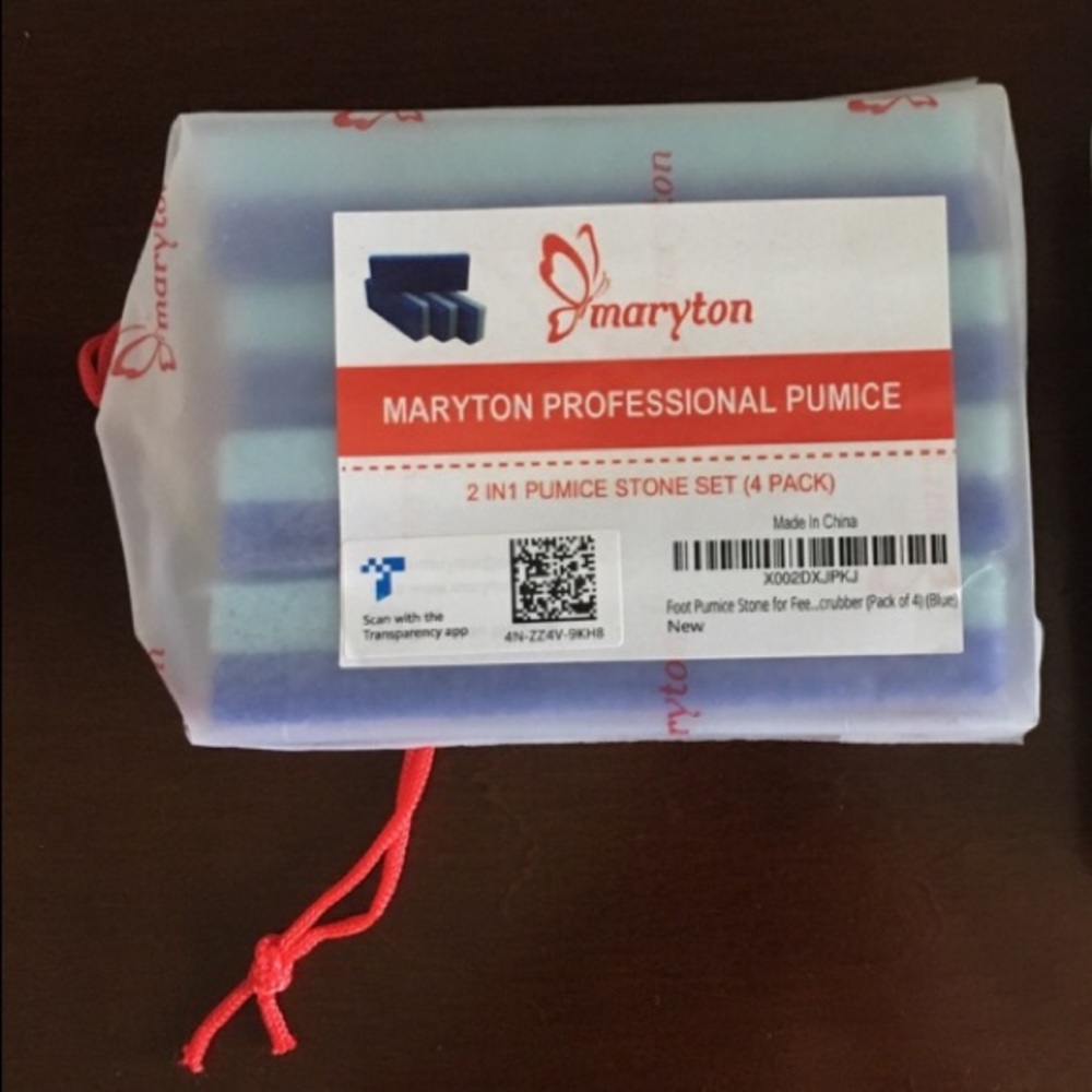 Maryton Professional Pumice 2 in 1 Pumice Stone Set (4 Pack) Blue